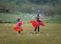mother-child-bon-odori-festival-dance-unsplash - TOKYOwebzine children in yukata join a bon odori circle during Obon week,